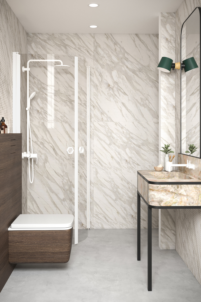 Showercorner curved double doors Forma 386