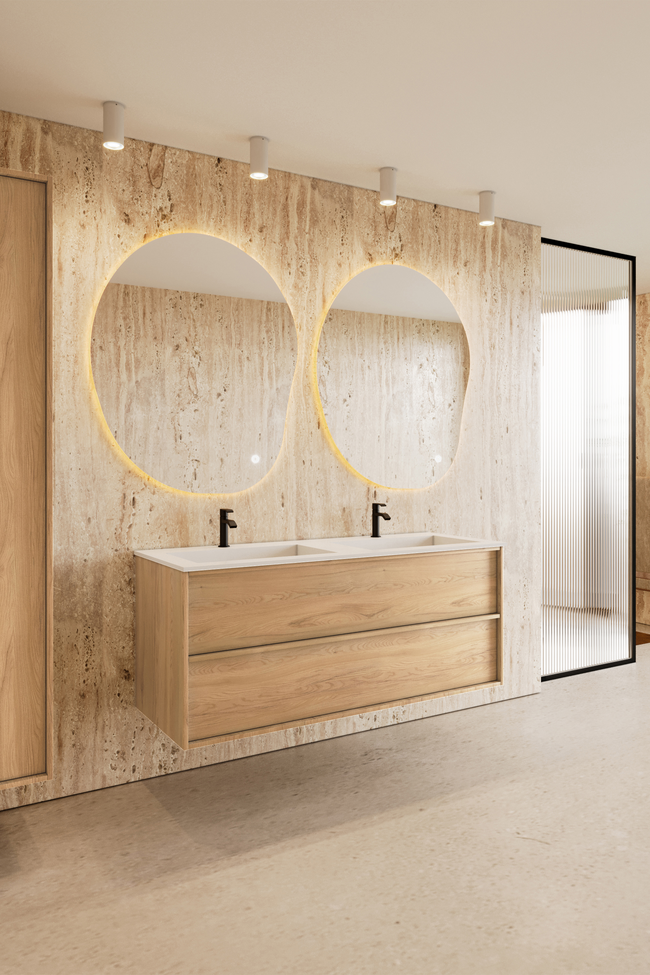 Cabinet with Corian twin basin Casa H05