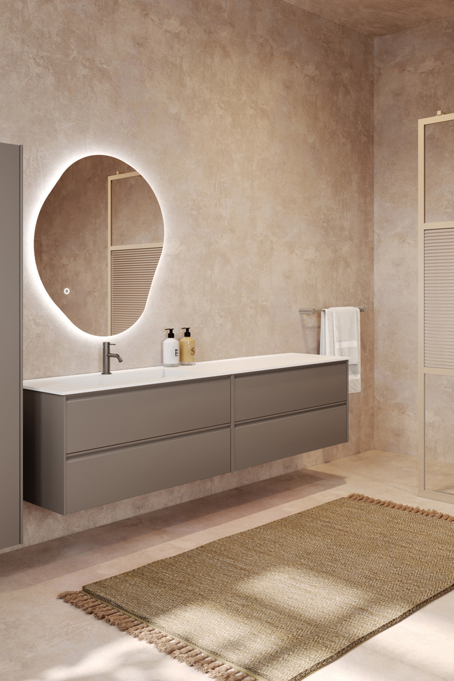 Double cabinet with Corian basin Luna L06