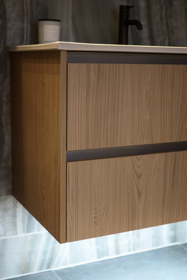 Lighting underneath vanity unit