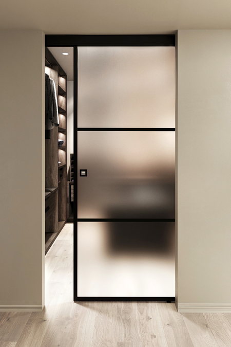 Wall mounted sliding door with soft closing mechanism Inne W1T Tokyo