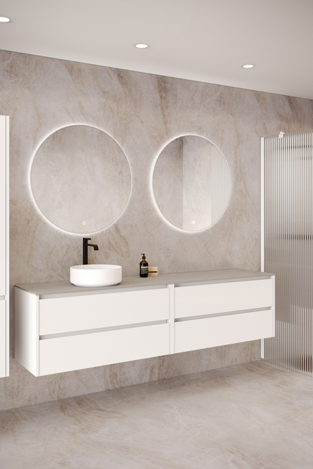 Tupla-allaskaluste pyöreällä malja-altaalla Classic K04