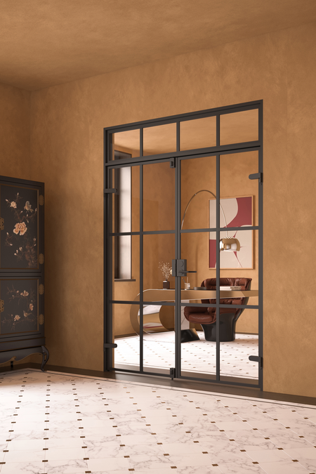 Glass doors with leverbolts and upper window Inne M18 Paris