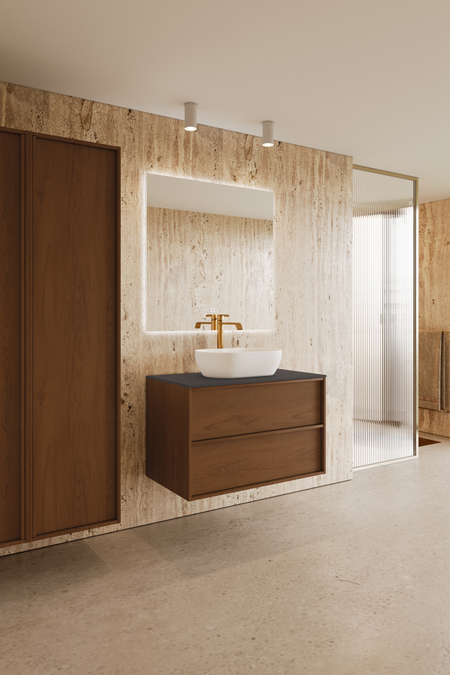 Cabinet with oval countertop basin Casa H12