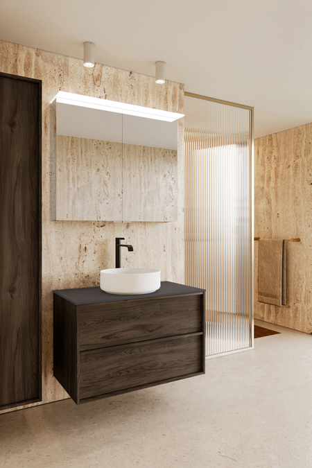 Cabinet with round countertop basin Casa H08