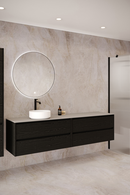 Tupla-allaskaluste pyöreällä malja-altaalla Classic K04