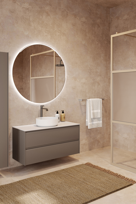 Cabinet with round countertop basin Luna L08