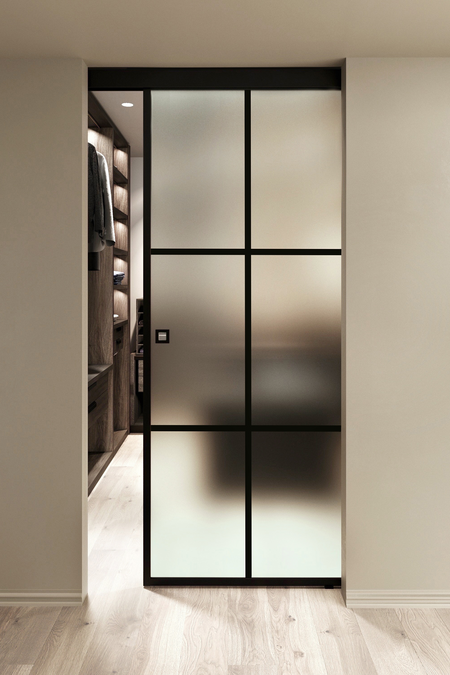 Wall mounted sliding door with soft closing mechanism Inne W1P Paris