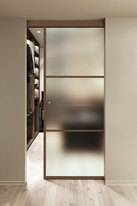 Wall mounted sliding door with soft closing mechanism Inne W1T Tokyo