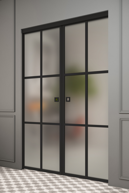 Double pocketdoors with soft closing Inne P2P Paris