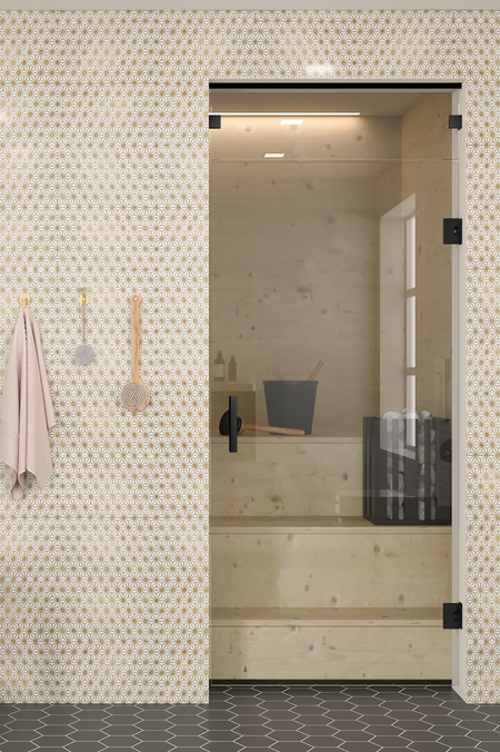 Sauna glass door with upper window Classic 662